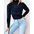 economico Bodysuit-Per donna Blusa Camicia Nero Blu Rosso Liscio Informale Giornaliero Manica lunga Collo alto Essenziale Vello Corto Imbottitura di pile S