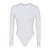 economico Bodysuit-Per donna Body Nero Bianco Pulsante Liscio Informale Manica lunga Rotonda Essenziale S