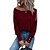 cheap T-Shirts-Women&#039;s Blouse T shirt Tee Button Cold Shoulder Classic Sweet Solid / Plain Color Round Neck Spring &amp;  Fall Regular Wine Red Black Pink Orange Brown