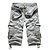 cheap Shorts-Men&#039;s Navy Blue Red Capri Cargo Shorts