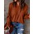 economico Tops &amp; Blouses-Per donna maglietta Rosso arancione Nero Giallo Liscio Giornaliero Fine settimana Manica lunga Rotonda Essenziale Standard S