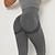 billige Yoga Pants &amp; Bloomers-Dame Leggins Mavekontrol Balleløft Hurtigtørrende Sømløs Basale Yoga Fitness Pilates Underdele Grågrøn Safir Vandmelon Rød Vinter Spandex Sport Sportstøj Elastisk
