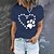 billige T-shirts-Dame T skjorte Burgund t-skjorte 100 % bomull Grafisk Hund Bokstaver Daglig Ferie Helg Trykt mønster Svart Kortermet Grunnleggende Rund hals