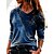 cheap Women&#039;s Hoodies &amp; Sweatshirts-Women&#039;s Sweatshirt Pullover Graphic Abstract Basic Blue Purple Brown Street Casual Round Neck Long Sleeve Top Micro-elastic Fall &amp; Winter