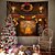 cheap Bottoms-Christmas Santa Claus Holiday Party Xmas Large Wall Tapestry Art Decor Photo Background Backdrop Blanket Hanging Home Bedroom Living Room Dorm Decoration Fireplace Stocking Gift Polyester