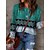 billige Hættetrøjer &amp; sweatshirts-Dame Sweatshirt bluse Basale Lyserød Rød Blå Grafisk Gade Langærmet Rund hals