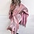 cheap Tops &amp; Blouses-Women&#039;s Shirt Shrugs Ponchos Capes Black Pink Khaki Tassel Print Tie Dye Casual Weekend Long Sleeve V Neck Ponchos Capes Long Loose Fit One-Size