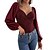 abordables Justaucorps-Body Femme Noir Vin Chameau Plein Casual manche longue Col V basique Moulante Manches Bouffantes S