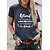 abordables T-shirts-T shirt Tee Femme Noir Blanche Vin Imprimer Graphic Cœur du quotidien Vacances Manche Courte Col Rond basique 100% Coton Normal Standard Peinture S