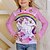 cheap Girls&#039; 3D T-shirts-Girls&#039; 3D Cat Print Long Sleeved Polyester T shirt