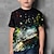 abordables T-shirts et chemises pour garçons-T-shirt Garçon Enfants Manches Courtes Dinosaure 3D effet Graphique Animal Noir Enfants Hauts Eté Actif Frais Le style mignon Ecole Usage quotidien 3-12 ans