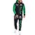 cheap Running &amp; Jogging Clothing-Men&#039;s 2 Piece Full Zip Tracksuit Sweatsuit Street Long Sleeve Thermal Warm Breathable Moisture Wicking Fitness Running Jogging Sportswear Activewear Color Block Magenta Black Green / Micro-elastic