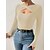 cheap Tops &amp; Blouses-Women&#039;s Shirt Blouse Black White Pink Cut Out Plain Casual Long Sleeve V Neck Basic Regular S