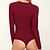 cheap Tops &amp; Blouses-Women&#039;s Lace Shirt Bodysuit Cotton Plain Black White Wine Lace Long Sleeve Casual Basic V Neck Bodycon Fall &amp; Winter