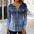 cheap Tops &amp; Blouses-Women&#039;s Shirt Blouse Yellow Blue Light Blue Button Print Graphic Casual Weekend Long Sleeve Round Neck Streetwear Regular S