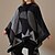 cheap Cardigans-Women&#039;s Shirt Shrugs Black Purple Pink Print Color Block Casual Weekend Long Sleeve V Neck Ponchos Capes Regular Loose Fit Geometric One-Size