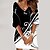 cheap Casual Dresses-Women&#039;s Casual Dress Floral Sweatshirt Dress Shift Dress V Neck Print Mini Dress Outdoor Daily Fashion Loose Fit 3/4 Length Sleeve Black White Blue Winter Fall S M L XL XXL