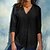 cheap Tops &amp; Blouses-Women&#039;s T shirt Tee Black White Pink Button Plain Daily Weekend Long Sleeve V Neck Basic Regular S