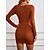 cheap Casual Dresses-Women&#039;s Party Dress Sheath Dress Mini Dress caramel Black Red Pure Color Long Sleeve Winter Fall Spring Ruched Fashion V Neck Slim Party Wedding Guest 2023 S M L XL