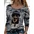 preiswerte Kapuzenjacken &amp; Sweatshirts-Damen T Shirt Schwarz Dunkelgray Grau Bedruckt Katze 3D Täglich Wochenende Langarm Rundhalsausschnitt Basic Standard Übergröße 3D Cat Farbe S