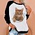preiswerte Kapuzenpullis &amp; Sweatshirts-Damen Sweatshirt Pullover Zur Seite fahren Basic Schwarz Weiß Rote Katze Strasse Langarm Rundhalsausschnitt