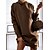 cheap Sweater &amp; Cardigan Dresses-Women&#039;s Casual Loose Winter Hoodie Dress Sizes S-