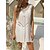 billige Uformelle kjoler-Dame Uformell kjole Solkjole Mini kjole Svart Hvit Gul Ren farge Ermeløs Sommer Vår Uthult Mote V-hals Løstsittende 2023 En Størrelse