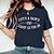 cheap T-Shirts-Women&#039;s T shirt Tee Black White Pink Print Graphic Letter Daily Holiday Short Sleeve Round Neck Basic 100% Cotton Regular Painting S