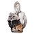 cheap Hoodies &amp; Sweatshirts-Women&#039;s Zip Hoodie Sweatshirt Basic Cute Casual White Light Grey Cat Dailywear Long Sleeve