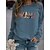 preiswerte Kapuzenpullis &amp; Sweatshirts-Damen Sweatshirt Pullover Zur Seite fahren Basic Schwarz Weiß Gelb Graphic Strasse Langarm Rundhalsausschnitt Baumwolle