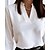 cheap Tops &amp; Blouses-Women&#039;s Shirt Blouse Black White Pink Print Floral Heart Casual Long Sleeve V Neck Basic Regular Floral S