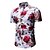 cheap Men&#039;s Shirts-Men&#039;s Shirt Floral Collar Classic Collar Casual Holiday Short Sleeve Print Tops Party Casual Daily Beach White Black