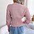 preiswerte Tops &amp; Blouses-Damen Hemd Bluse Rosa Blau Grau Gehäkelt Glatt Casual Täglich Langarm V Ausschnitt Basic Standard S