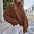 cheap Sweaters-Women&#039;s Pullover Sweater Jumper Jumper Ribbed Knit Knitted Pure Color Stand Collar Stylish Casual Outdoor Daily Fall Winter Black White S M L