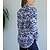 economico Tops &amp; Blouses-Per donna Camicia Blusa Rosso Blu Marrone Pulsante Stampa Pop art Informale Manica lunga Colletto Essenziale Standard S
