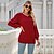 cheap T-Shirts-Women&#039;s T shirt Tee Black Red Blue Plain Daily Weekend Long Sleeve Round Neck Basic Cotton Regular S
