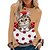 cheap Women&#039;s Hoodies &amp; Sweatshirts-Women&#039;s T shirt Tee Pink Blue Orange Print Cat Dog Daily Weekend Long Sleeve Round Neck Basic Regular 3D Cat Painting S