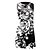 abordables Vestidos casuales-Mujer Vestimenta casual Floral Bloque de color Vestido de cambio Vestido de Tanque Cuello Barco Estampado Mini vestido Exterior Diario Moda Ajuste regular Sin Mangas En blanco y negro Negro Blanco