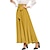 abordables Skirts-Mujer Falda Columpio faldas de trabajo Falda larga Maxi Faldas Color sólido Rendimiento Casual Diario Otoño Mezcla de Algodón Ropa de calle Amarillo Rojo Naranja