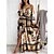 cheap Casual Dresses-Boho Off Shoulder Maxi Dress Graphic Split Design