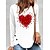 preiswerte T-shirts-Damen Tunika Schwarz Weiß Rosa Buchstabe Casual Täglich Langarm Rundhalsausschnitt Basic Standard S