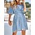 preiswerte Minikleider-Damen Casual kleid Abgestuftes Kleid Pinkes Kleid Minikleid Rosa Grün Leicht Blau Glatt Kurzarm Frühling Sommer Puffärmel Modisch Schulterfrei 2023 S M L XL