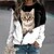 billige Hættetrøjer &amp; sweatshirts-Dame Hættetrøje Gade Afslappet Overdimensionerede Hvid Gul Vin Kat Fest Langærmet Rund hals S M L XL 2XL