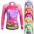 economico Abbigliamento da ciclismo-Miloto Per donna Maglia da ciclismo Manica lunga - Estate Poliestere Verde Viola Rosa Plus Size Arcobaleno Botanico floreale Bicicletta Ciclismo da montagna Cicismo su strada Maglietta Felpa