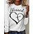 cheap T-Shirts-Women&#039;s Tunic Black White Pink Letter Daily Sports Long Sleeve Round Neck Basic Regular S