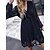 cheap Casual Dresses-Women&#039;s Casual Dress Lace Dress Mini Dress Black Pure Color Long Sleeve Summer Spring Lace Fashion V Neck Loose Fit 2023 S M L XL