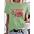 cheap T-Shirts-Women&#039;s T shirt Tee Black White Yellow Print Graphic Leopard Daily Holiday Short Sleeve Round Neck Basic 100% Cotton Regular Painting S