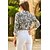 cheap Tops &amp; Blouses-Women&#039;s Shirt Blouse Black White Light Green Button Print Leopard Polka Dot Casual Long Sleeve Shirt Collar Basic Regular S