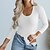 abordables Justaucorps-Body Femme Noir Blanche Vert Claire Plein Casual manche longue Col en U basique Elastique Standard S