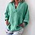 cheap Plus Size Tops-Women&#039;s Plus Size Shirt Blouse Solid Color Red Blue Green Button Long Sleeve Daily Weekend Basic Casual V Neck Regular Fit Spring Fall Winter